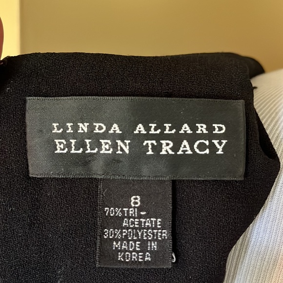 ELLEN TRACY Size 8 Elegant Wrap Classic - Little Black Dress LBD Sexy Witchycore - Picture 7 of 12